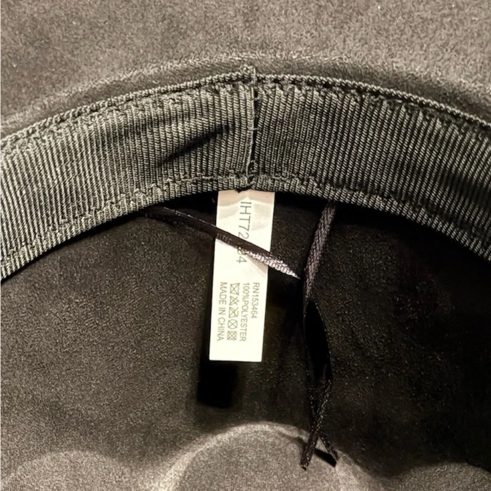 NWT Black Faux Suede Western Cowboy Hat